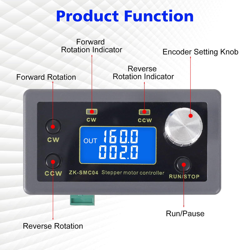 Stepper Motor Driver Controller for Nema 17 23 34 Stepper Motor Forward/Reverse Pulse Speed Controller DC 10V-30V 6.6A 1/64 Micro-Step Resolutions for 42 57 86 Stepper Motor TTL Serial Communication
