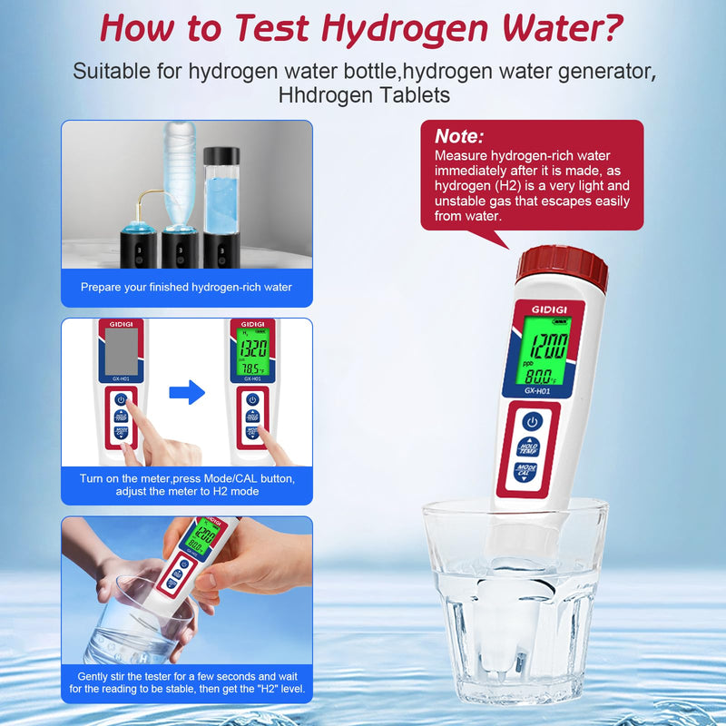 [Australia - AusPower] - 0-5000ppm Salt Tester with Long Probe and Hydrogen Water Tester 