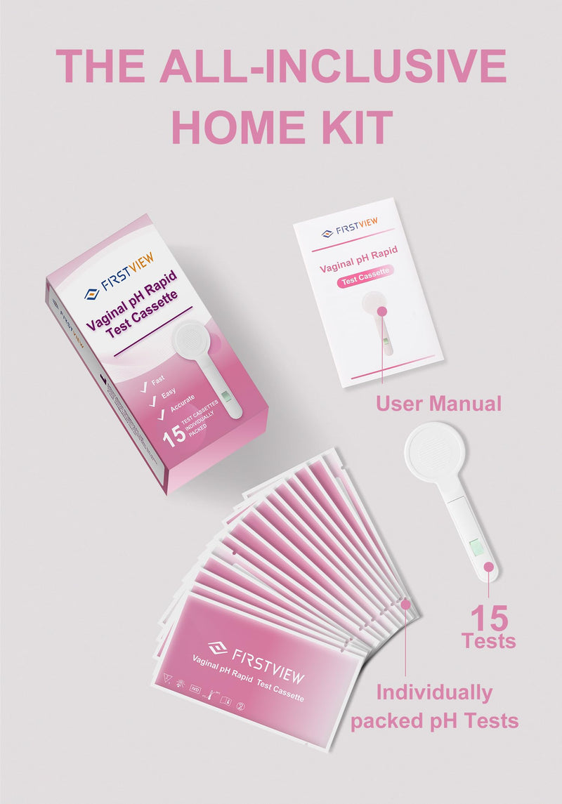 [Australia - AusPower] - Vaginal pH Test Strips, Feminine Health Vaginal pH Test Strips Kits for Bacterial Vaginitis, Trichomonas Vaginitis, pH Balance for Women (15pcs) 