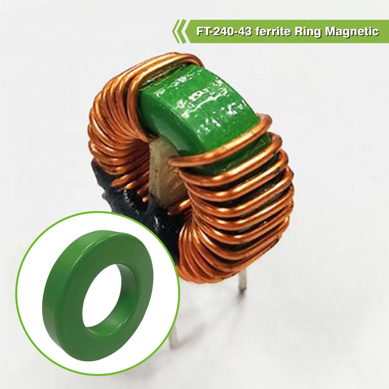 [Australia - AusPower] - FT-240-43 ferrite Ring Magnetic core 43 Material - Diameter 2.4 inches, Used for RFI Suppression, broadband, and Power Transformers | Precision Manufacturing, Suitable for 5-500 MHz Applications 