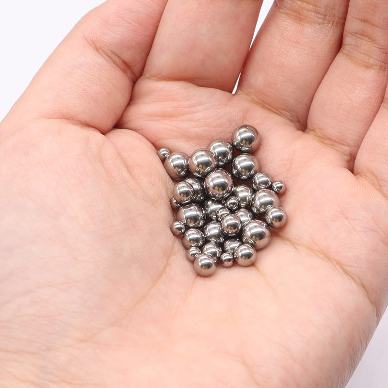 [Australia - AusPower] - weideer 600pcs 12 Size Stainless Steel Precision Steel Balls 1-8mm Metric Bicycle Bearing Balls Assortment Kit Mixing Balls 1mm 2mm 2.5mm 3mm 3.5mm 4mm 4.5mm 5mm 5.5mm 6mm 7mm 8mm K-085-600 