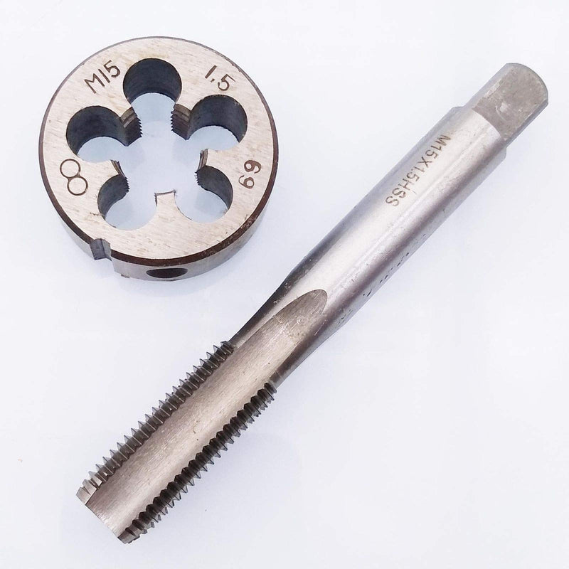 [Australia - AusPower] - HSS M15 x 1.5mm Tap and M15 x 1.5mm Die Metric Thread Right Hand 