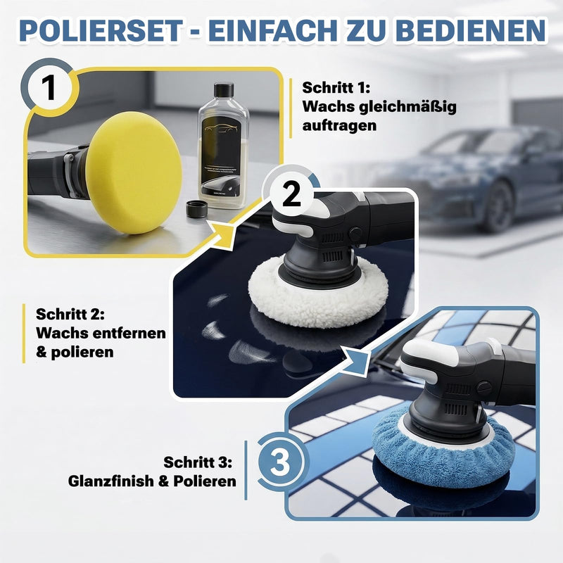 6 Piece Polishing Hood Set, 220 mm - 250 mm Lambswool Polishing Hoods, Soft Microfibre Polishing Hood, Angle Grinder Polishing Hood for Car, Car Headlights, Cork Floors etc | Weiche Mikrofaser Polierhaube 3 Materialien × 2 Stück, Winkelschleifer Polier...
