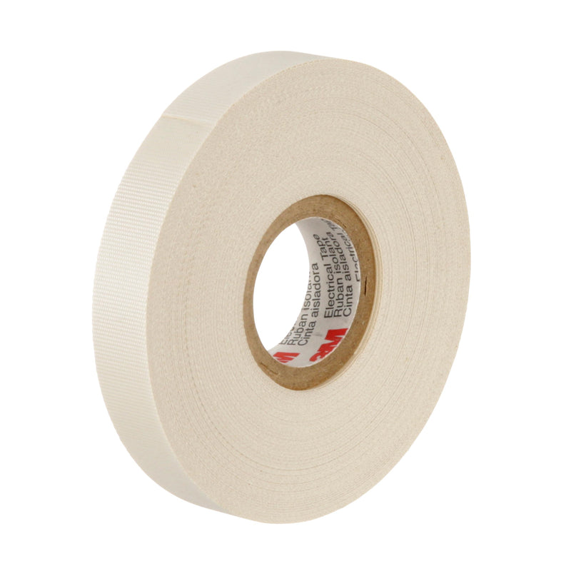3M Glass Cloth Electrical Tape 27, ½ in x 66 ft, 1 Roll, Non-Corrosive Adhesive, Pressure Sensitive, High Temperature, Corrosion Protection, 7-mil Woven 1/2 in x 66 ft