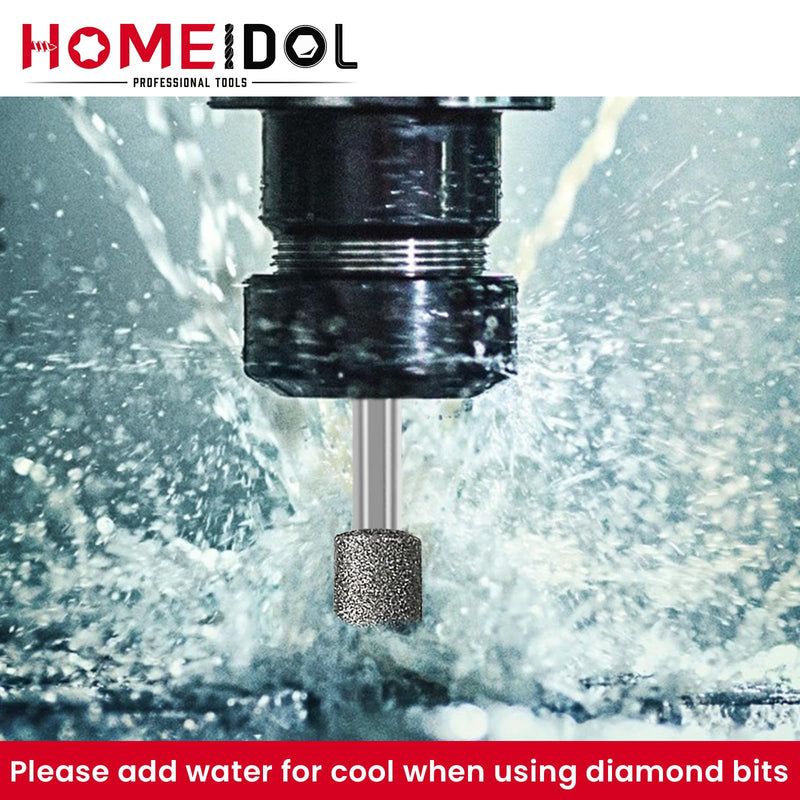 [Australia - AusPower] - Stone Carving Set Diamond Burr Bits Compatible with Dremel, 11PCS Polishing Kits Rotary Tools Accessories with 1/8 Shank for Carving, Engraving, Grinding, Stone, Rocks, Jewelry, Glass, Ceramics 0.5-6mm burr head 1/8'' shank 