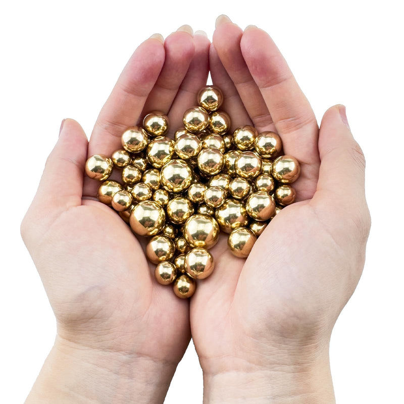[Australia - AusPower] - 50Pcs H62 Precision Brass Balls Solid Brass Balls Diameter 1/2"(12.7mm) Excellent Conductivity for Industrial Equipment Instruments, Also can be Used as DIY Crafts 1/2inches 50 