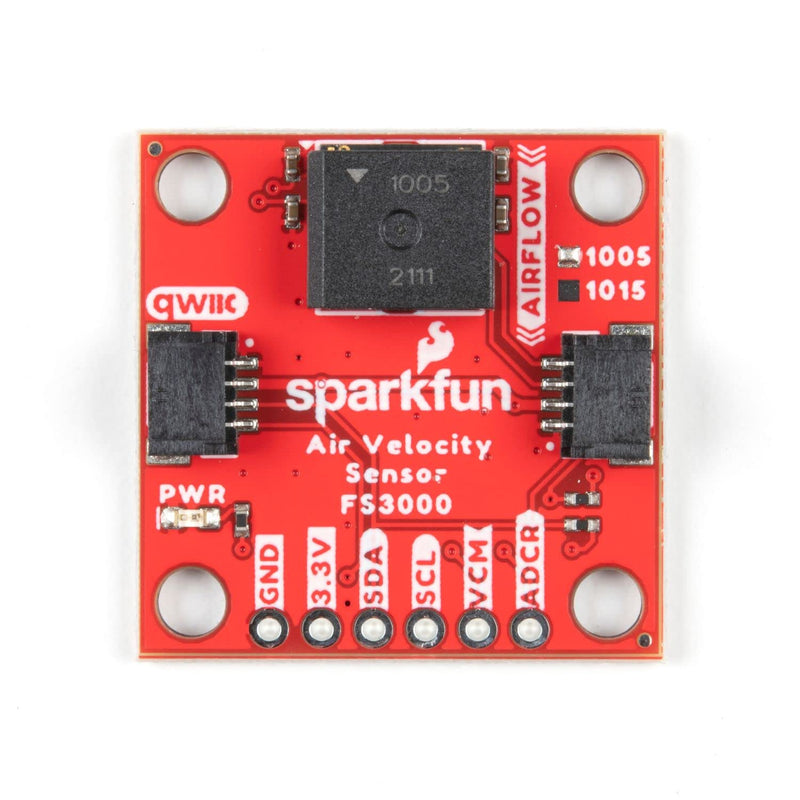 [Australia - AusPower] - SparkFun Air Velocity Sensor Breakout-FS3000-1005 (Qwiic)-Plug & Play Board with Qwiic Connect-Module Range of 0-7.2m/s (0-16.2mph)-MEMS Thermopile-Based Sensor Digital Output 12-bit Resolution 
