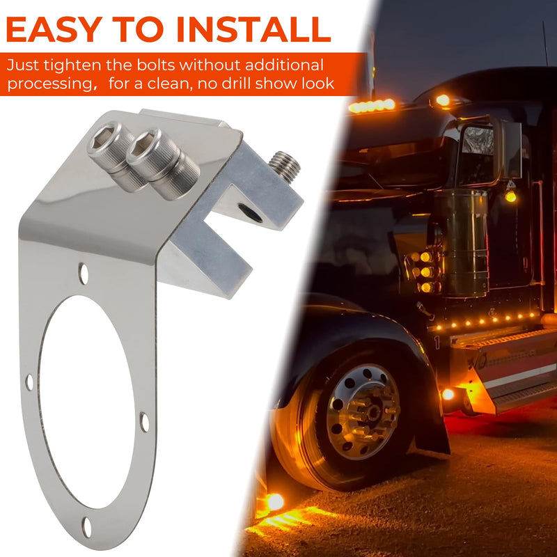 [Australia - AusPower] - Alpha Rider Watermelon Frame Bracket Angled Mount Billet Aluminum Clamp with Hardware，Watermelon Under Glow Frame Bracket For Universal Truck RV 1pcs 1 