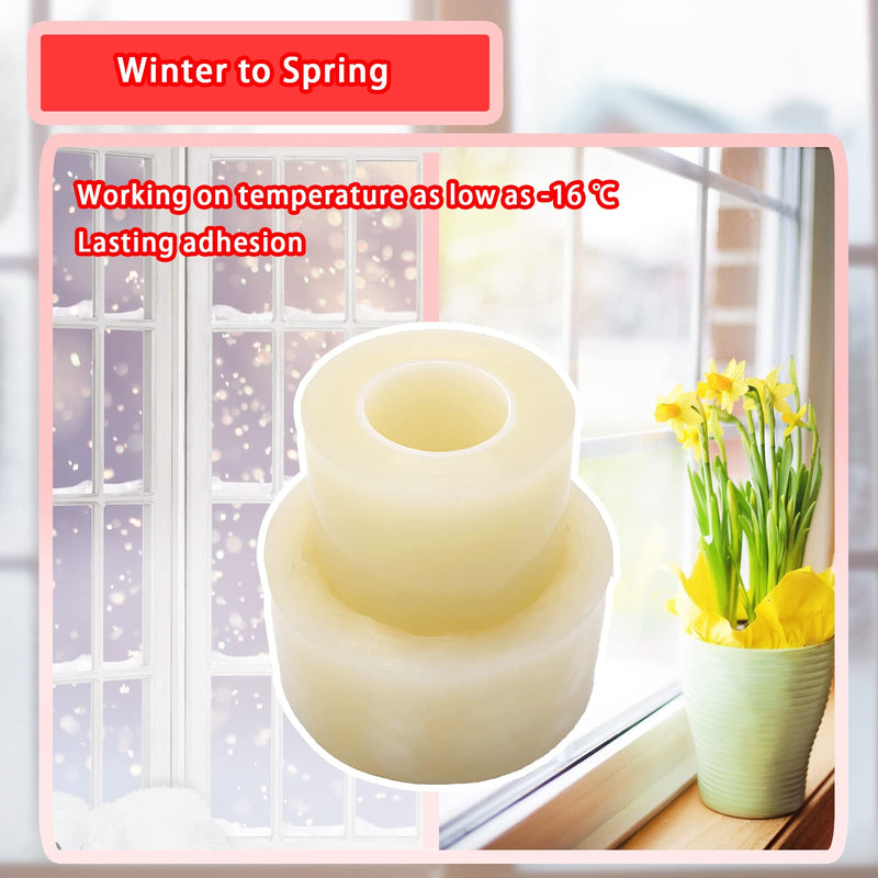[Australia - AusPower] - Birllaid Transparent Window Weather Sealing Tape, 2-Inch x 23 Yards, Window AC Insulation Sealing Film Tape, No Residue, Clear 
