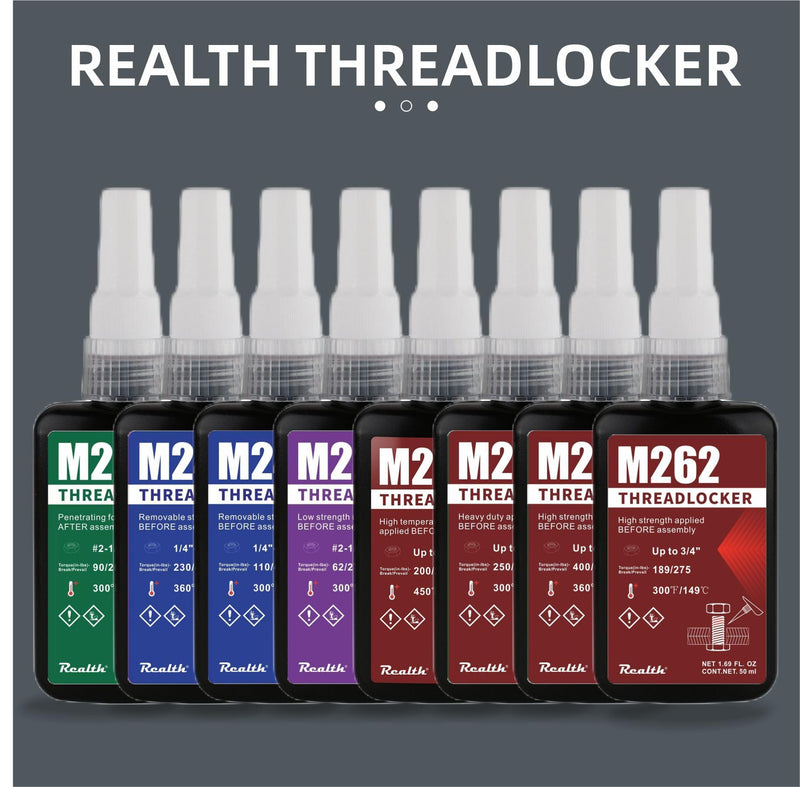 [Australia - AusPower] - Threadlocker M222 Purple 50ml Low Strength, Thread Locker for Bolt and Nuts Lock Tight, Thread Locking Glue for Metal Assembly and Easy Disassembly(M222) 