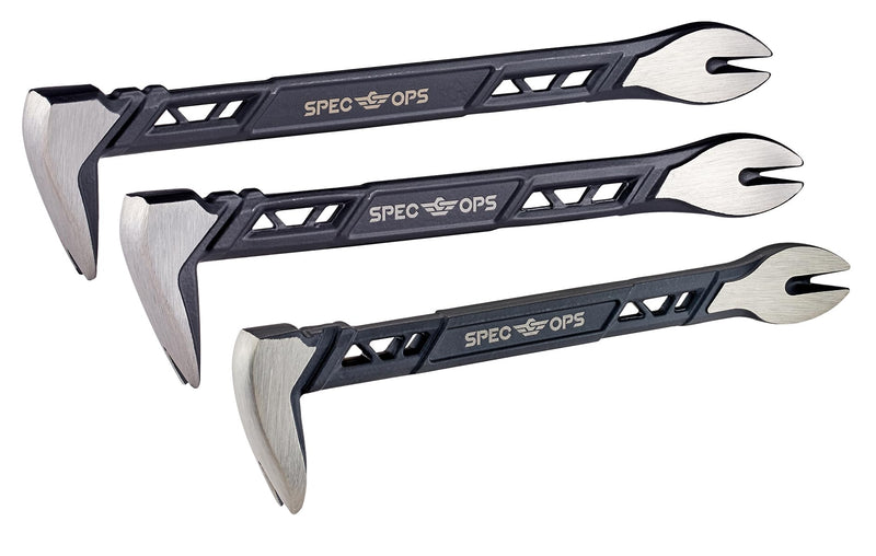 Spec Ops Tools Nail Puller Cats Paw Pry Bar for Prying, Demolition & Nail Pulling, High-Carbon Steel, 8, 10 & 11 Inch Combo Pack