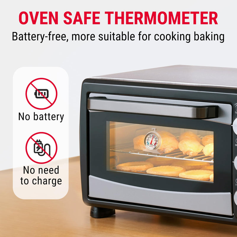 [Australia - AusPower] - ThermoPro 2-Pack Oven Thermometer for Gas Oven, 50-300°C/100-600°F in Oven Thermometer with 431 Stainless Steel, Oven Thermometer for Electric Oven Temperature, Analog Instant Read Cooking Thermometer 