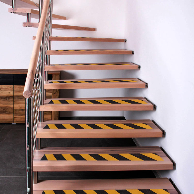 Anti Slip Tape Black/Yellow 2 inch x 66 ft, Non-Slip Strips Non Skid Safety Tape for Outdoor/Indoor Steps, Stairs, Traction Tread Staircases, Boats 2Inch x 66Ft/5cm*20m