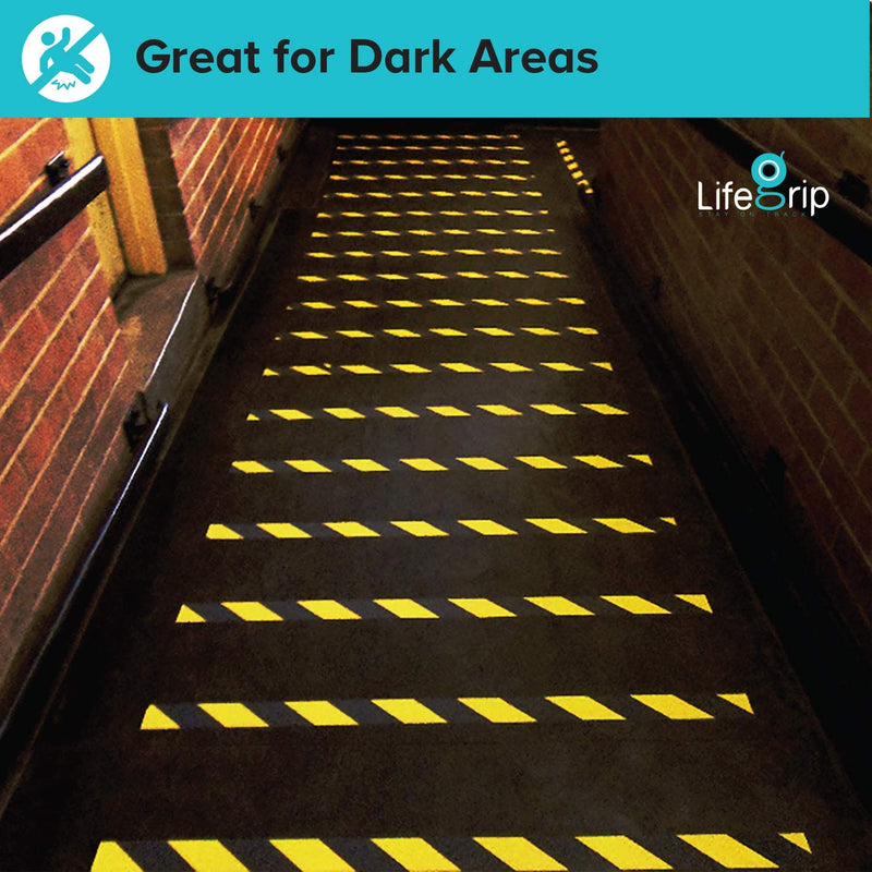 LifeGrip Anti Slip Traction Tape, 2 Inch x 60 Foot, Best Grip, Friction, Abrasive Adhesive for Stairs, Tread Step, Indoor, Outdoor, Caution Yellow/Black 2" X 60' Black/Yellow