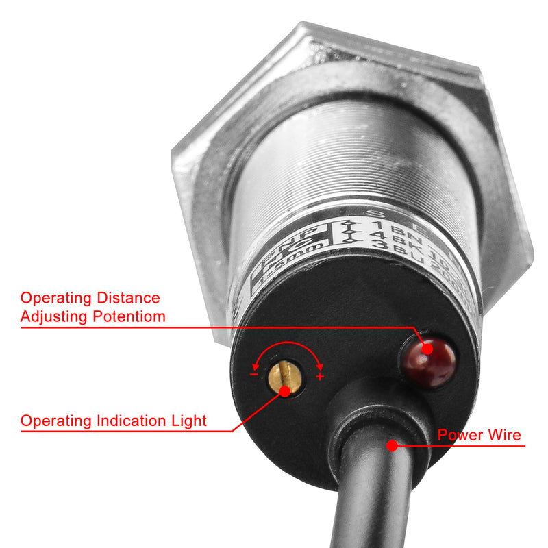 [Australia - AusPower] - M18 Capacitive Proximity Sensor Switch Shield Type LJC18A3-5-Z/AY Detection 5mm 10-30VDC 200mA PNP Normally Closed(NC) 3 Wires 