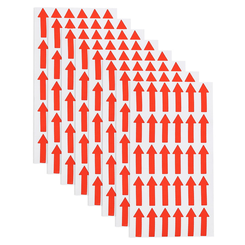YOKIVE 6 Sheet / 180 Pcs Small Arrow Stickers, Inspections Defect Indicator PET Self Adhesive for Industrial Working, Defect Marking, Packaging (Red, 1.2x0.5-inch) Red
