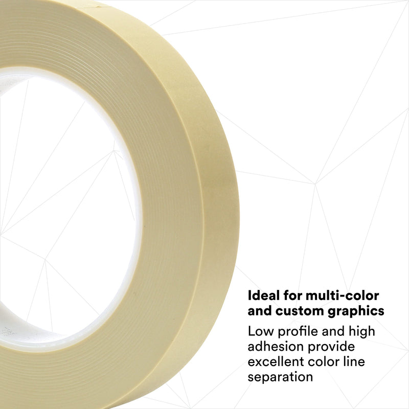 Scotch Fine Line Tape 218, High-Performance, Polypropylene Plastic, Instant Adhesion, Moisture and Solvent Resistant, Green Color, 3/4 in x 60 yd, 5.0 mil, 1 Roll 19 mm X 55 m