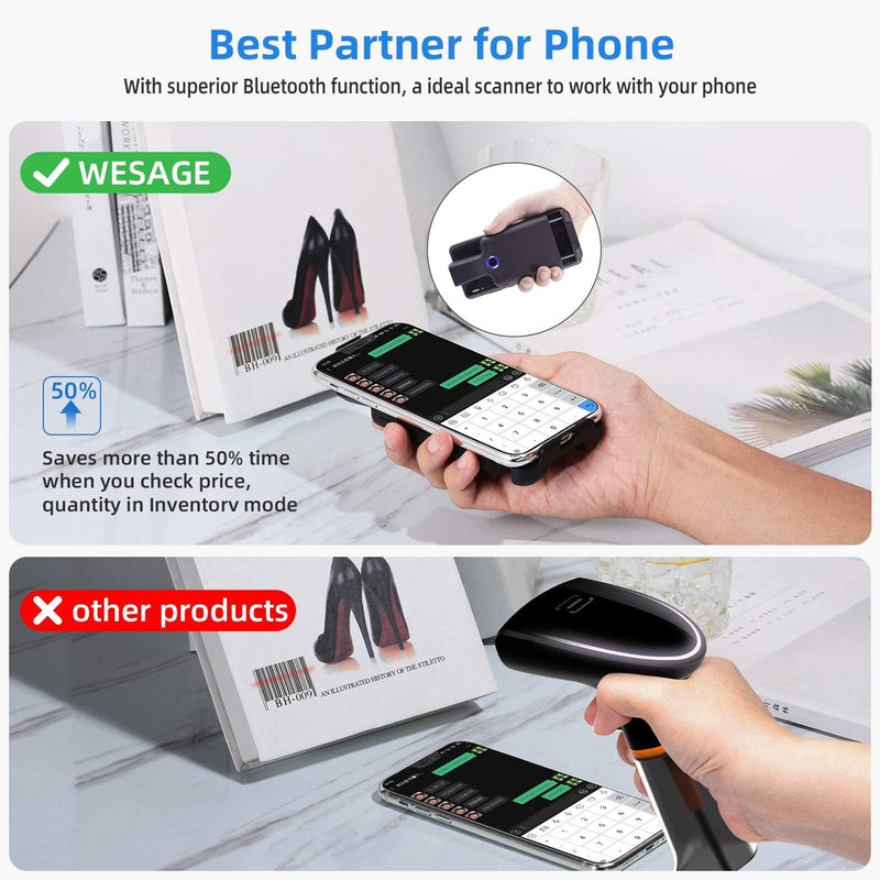 [Australia - AusPower] - Symcode Portable Barcode Clip with Bluetooth - 1D 2D QR Bar Code Reader, PDF417, Data Matrix, Maxicode, Wireless Connect 