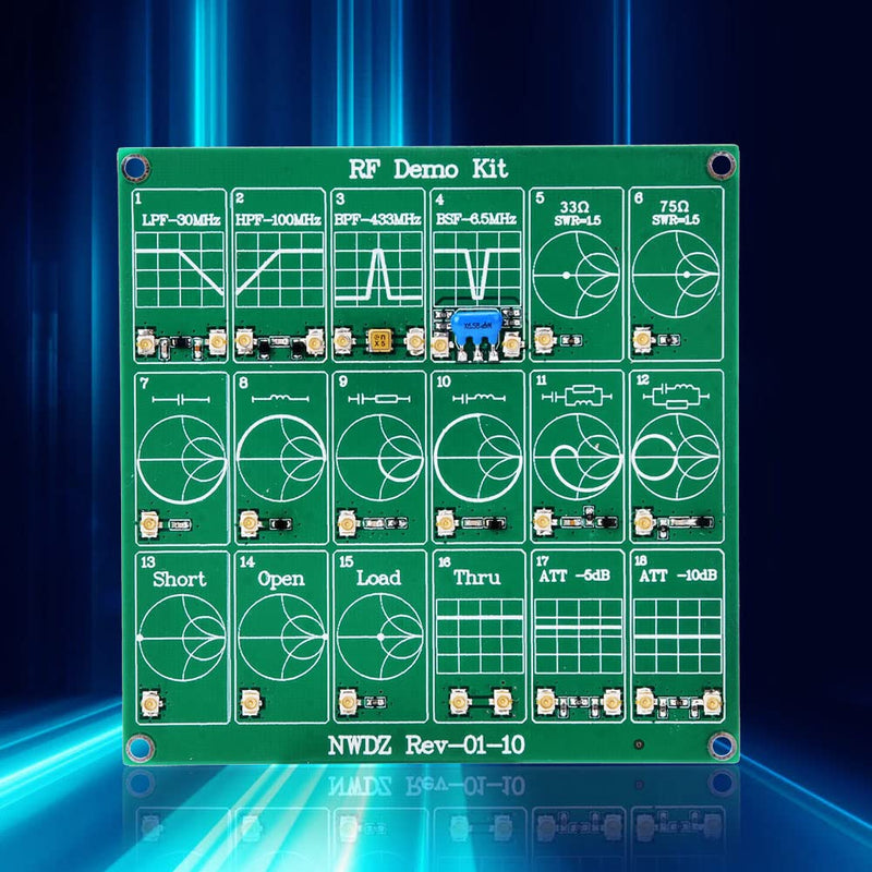 Ausla HF Test Board for NanoVNA, Frequency Demo Kit | Calibration board for vector network analyzers, versatile testing options, for RF measurements