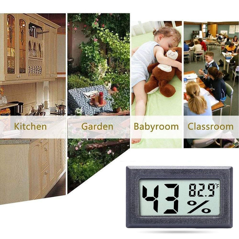 [Australia - AusPower] - Goabroa Mini Hygrometer Thermometer Digital Indoor Humidity Gauge Monitor with Temperature Meter Sensor Fahrenheit (℉) 