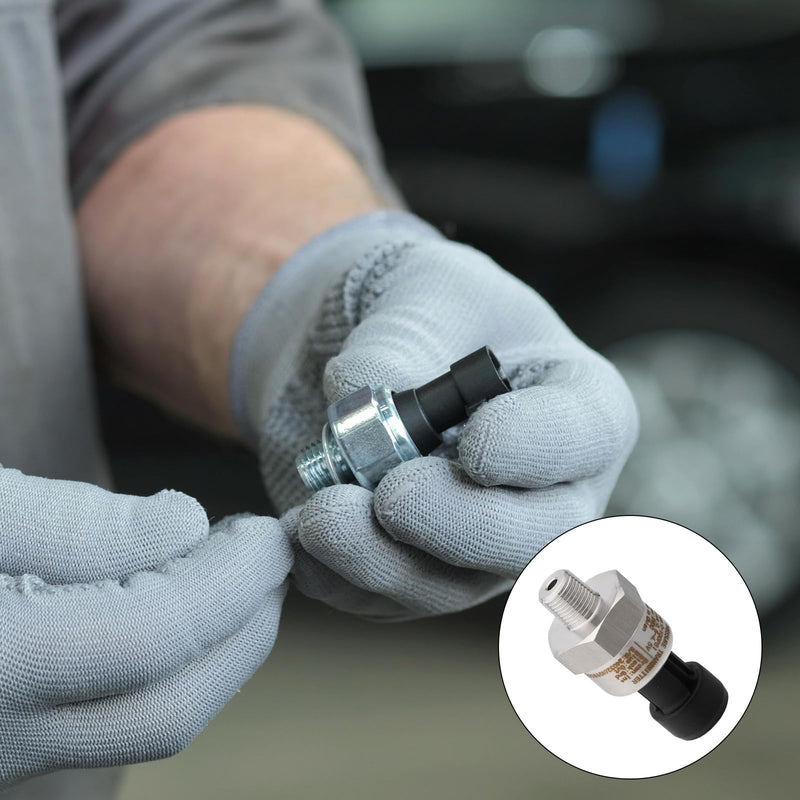 [Australia - AusPower] - 100 PSI Pressure Transducer Sender Sensor with 1/8" -27 NPT 316 Stainless Steel Thread and Harness Connector for Oil Fuel Air Water Pressure 100 PSI 