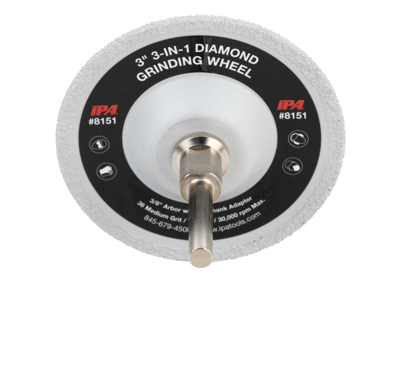 [Australia - AusPower] - Innovative Products Of America - 3 3-In-1 Diamond Grinding Wheel (8151), One Size 