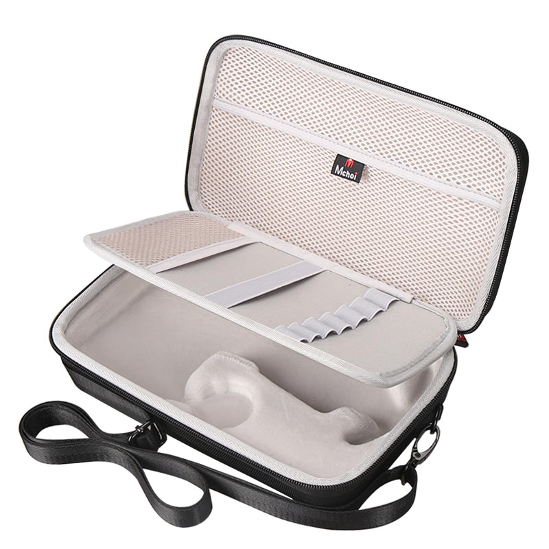 Mchoi Stethoscope Case with Grooved, Suitable for 3M Littmann Classic III Stethoscope, Extra Room for Medical Bandage, Scissors and LED Penlight, Black, Case Only