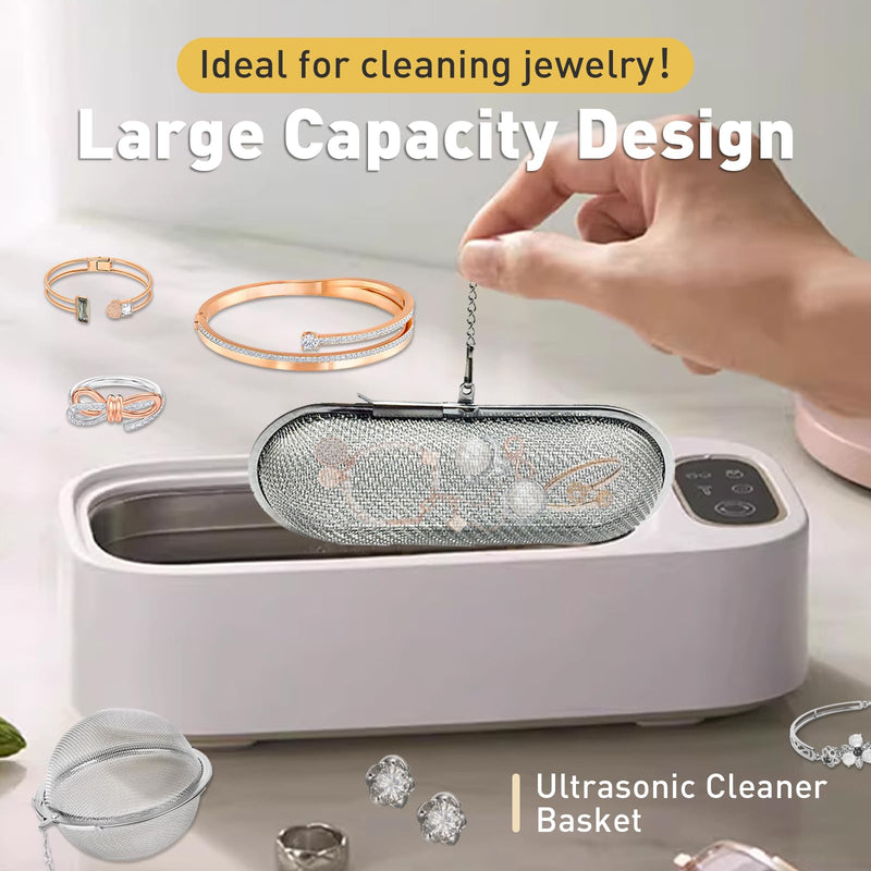 [Australia - AusPower] - Ultrasonic Cleaner Basket, 2Pcs Stainless Steel Basket for Ultrasonic Jewelry Cleaner, Jewelry Steam Cleaner Basket Small Parts Washing Basket for Jewelry, Watch Parts 
