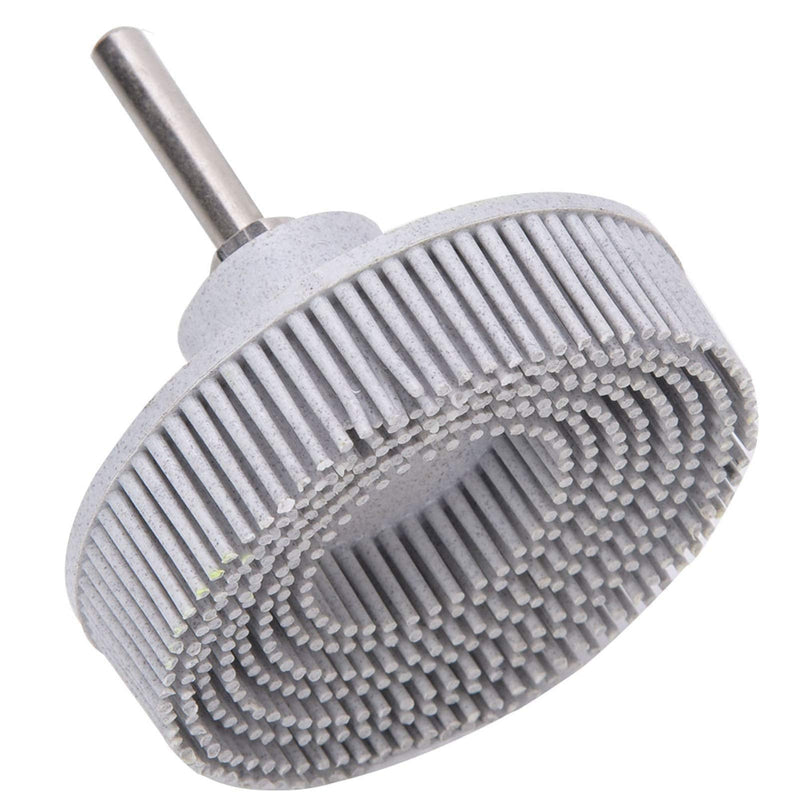 3-Inch Metal Bristle Disc Deburring Brush and Grinding Brush for Precise Deburring and Polishing - Fine Bristles with Emery Rubber, White