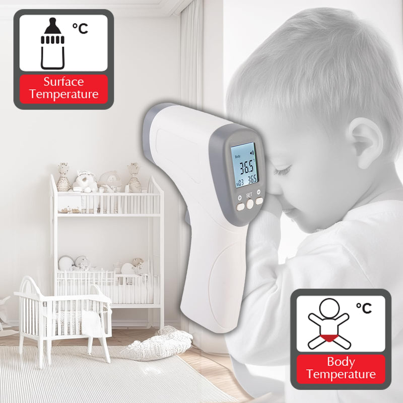 [Australia - AusPower] - TECH-MED - Electronic Infrared Fever Thermometer Contactless TM-F03BB Fever Meter Digital Speed Measurement Temperature Meter People 