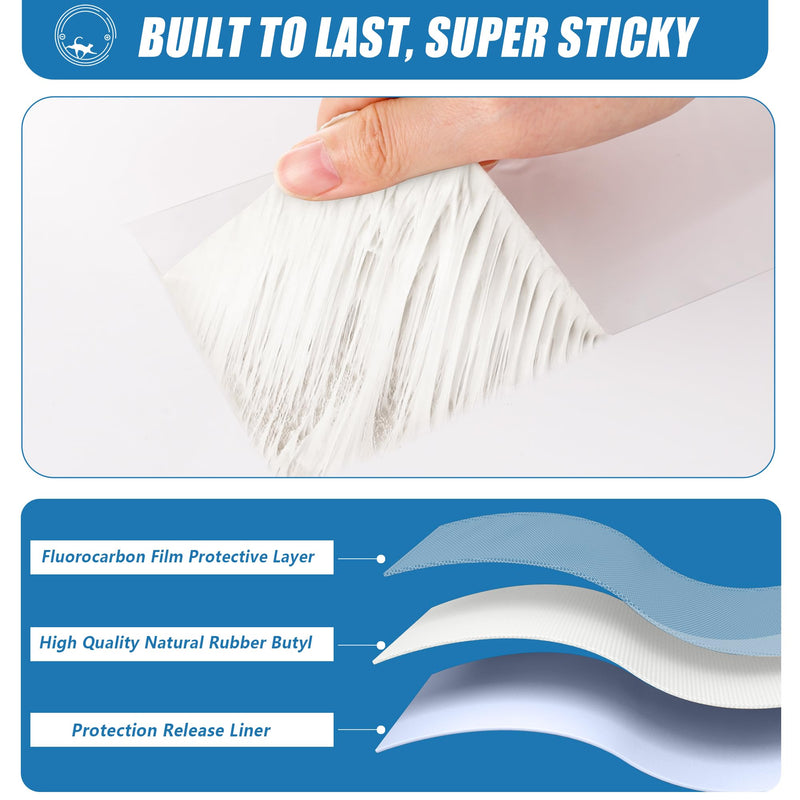 RV Roof Sealant Tape, 2 Inch X 50 Feet RV Repair Seal Tape for Camper Trailer Boat Seam Leaks Roofing, UV Resistant & Weatherproof, White 2 Inch x 50 Ft