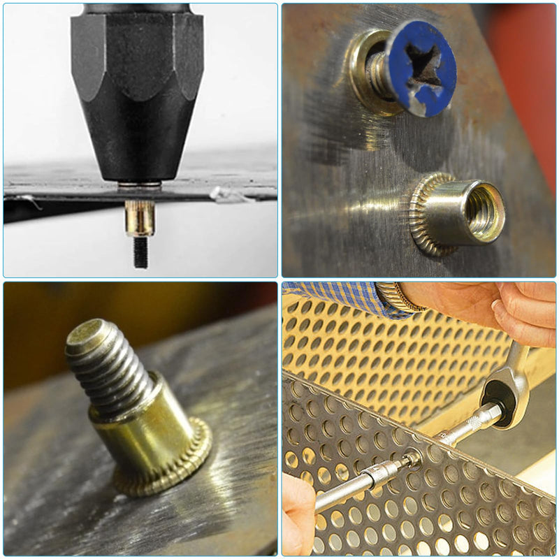 [Australia - AusPower] - Rivet Nuts, 50 Pieces 5/16"-18, Rivet Nut, Carbon Steel Flat Head Rivnut Threaded Insert Nut, Knurled Body Nuts 50PCS-5/16" 