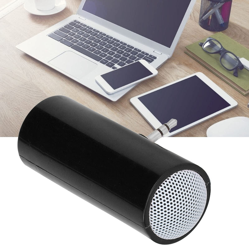 [Australia - AusPower] - PUSOKEI Mini Portable Speaker, Wireless Plug in Speaker with Clear Bass 3.5mm AUX Audio Interface, Plug and Play for Smartphone Tablet Computer MP3 and MP4(Black) black 