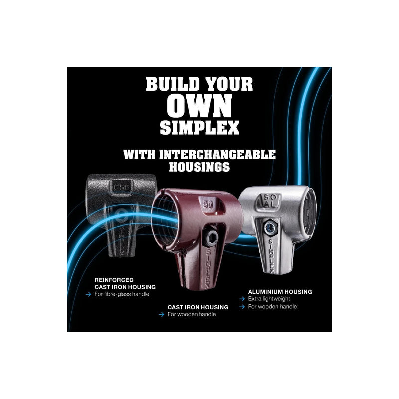 [Australia - AusPower] - Halder 3209040 40 mm EH 3209 Aluminium "Simlpex" Soft-Face Mallet Head - Multi-Colour Ø=40 mm 