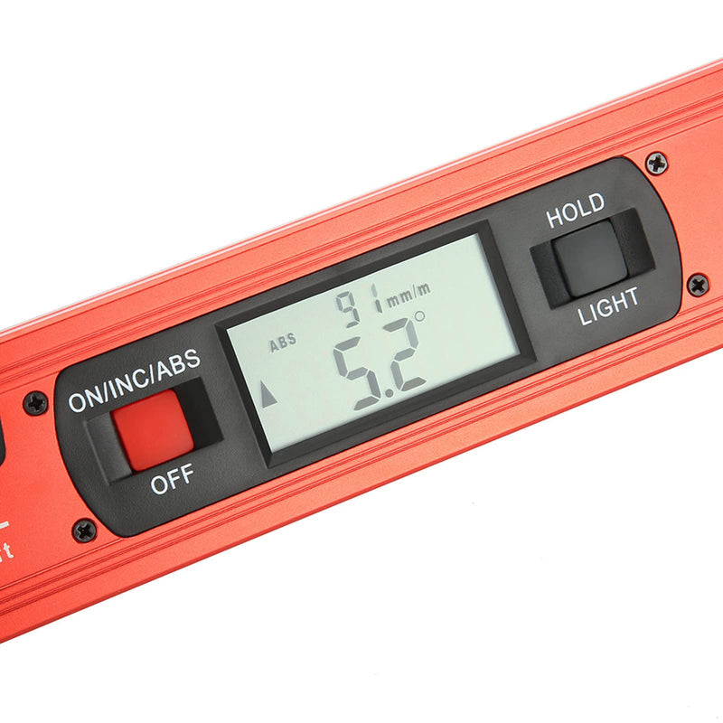 [Australia - AusPower] - Digital Level, Digital Aluminum Alloy Magnetic Angle Finder Level Slope Meter Digital Level With Slope Percentage Magnetic Level and Protractor 4 X 90 Gegree Inclinometer 