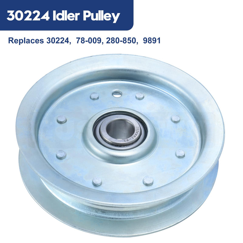 [Australia - AusPower] - 30224 Flat Idler Pulley Replaces Dixie Chopper 30224 Pulley for Dixie Chopper LT1800 LT2000 LT2300 LT2400 LT2500 LT2700 LX2002 LX2400 LX2401 RB2700 SE 2550 Classic 2750 2760 3372 Lawn Mower 