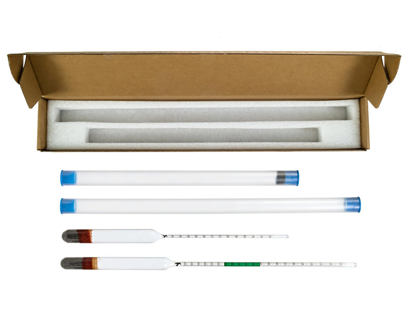 [Australia - AusPower] - Hydrometers for Float Tanks – Measure Specific Gravity of Epsom Salt Solution Floatation Therapy MgSO4 – Dual Kit – Broad & Precision Range (1.15-1.35 & 1.24-1.30) Sensory Deprivation Rest 