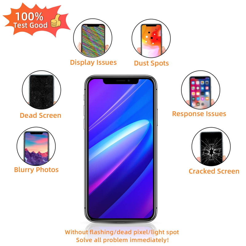 [Australia - AusPower] - for iPhone 11 Screen Replacement 6.1 3D Touch Screen LCD Display Digitizer for A2111, A2223, A2221 Cell Phone Repair Kits+ Waterproof Frame Adhesive Sticker+Screen Tempered Protector+Face ID 11-6.1inch 