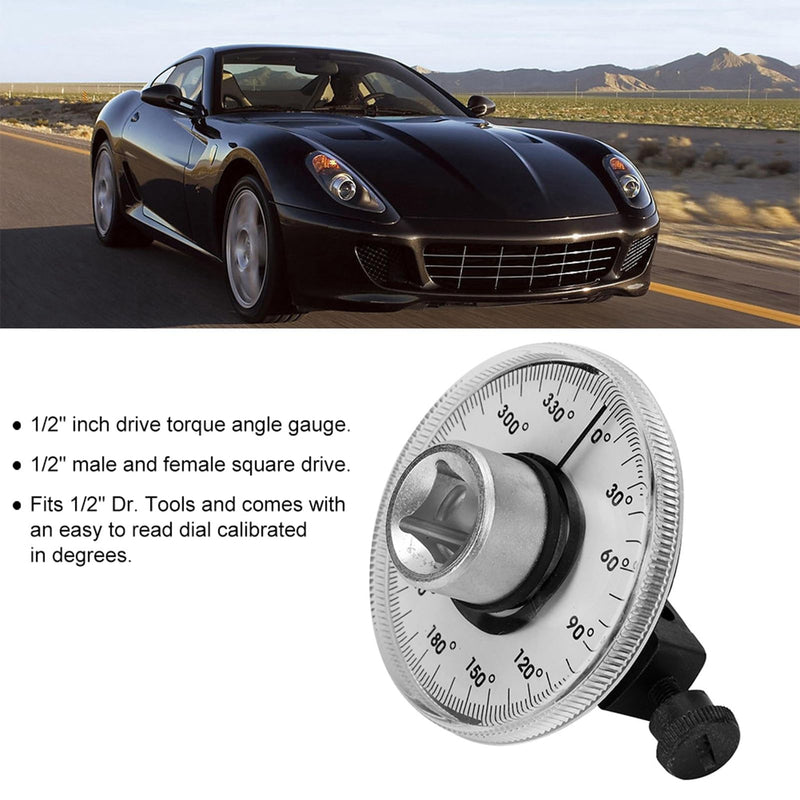 [Australia - AusPower] - Adjustable Drive Torque Protractor Wrench Car Measurement Garage Tool Set 