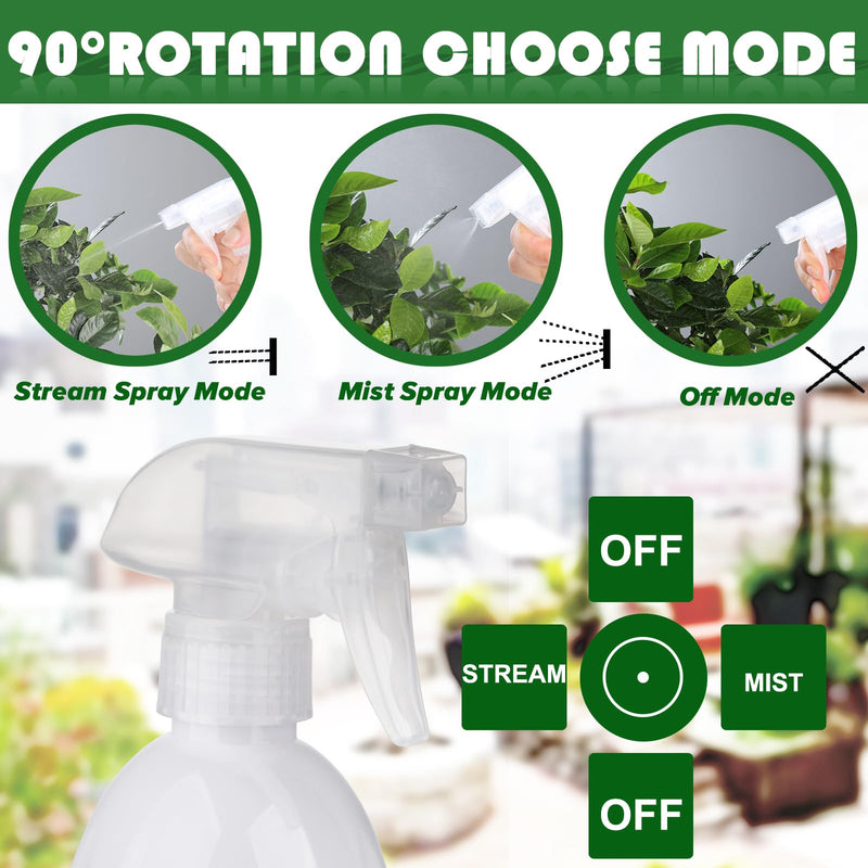 [Australia - AusPower] - Empty Clear Plastic Spray Bottles 13.5oz/400ml Adjustable Nozzle Mist/Stream Water Spray Bottle Heavy Duty Spraying Bottles Plant Mister Spray Bottle for Cleaning Solutions, Plants, Hair Clear*2 