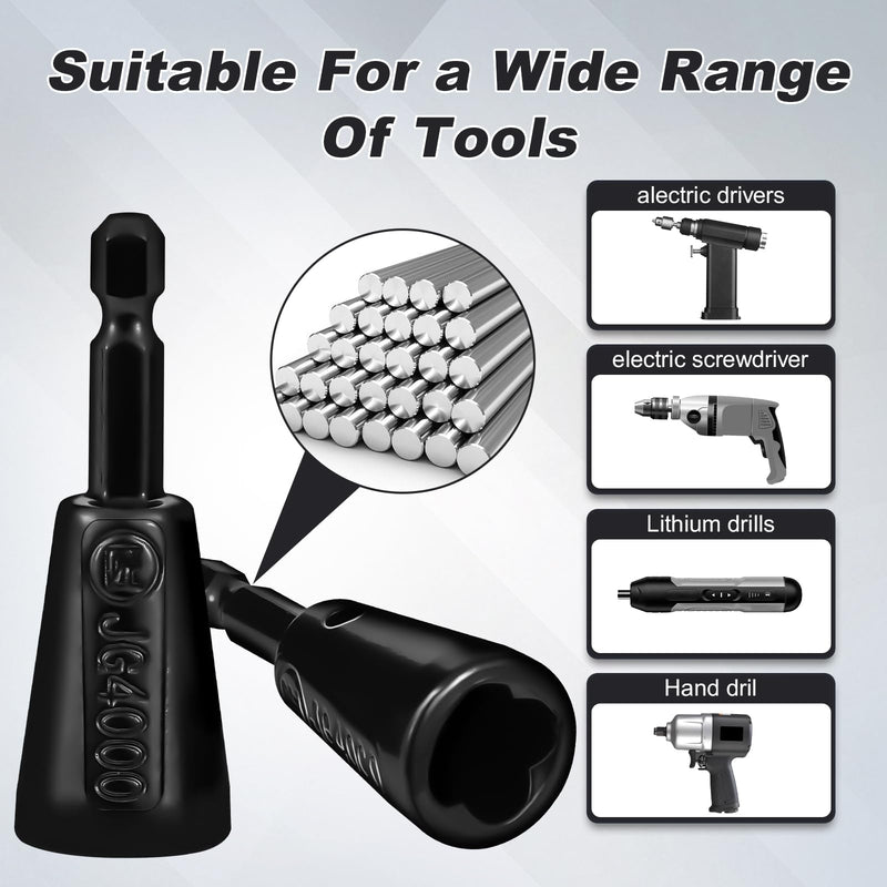 [Australia - AusPower] - 4 Pcs Multifunctional Wire Twister Tool for Drill, Lightweight Wire Nut Twister Compatible with 8 to 24 Awg and 2 to 7 Ways Effortlessly, Wire Nut Twister for Drill for Electrical Power Drill 