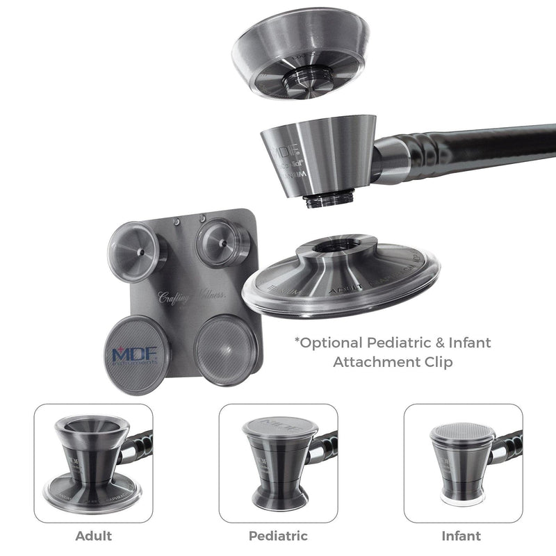 [Australia - AusPower] - MDF Instruments Pediatric and Neonatal Attachments with Clip - for MDF Instruments ProCardial Titanium Stethoscope - Metalika 