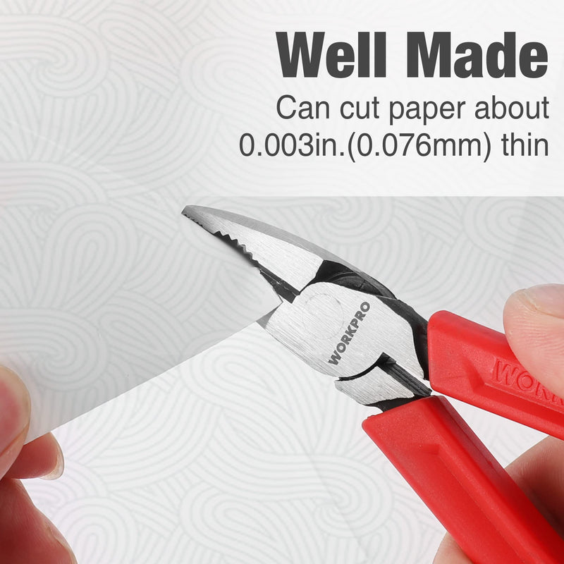 [Australia - AusPower] - WORKPRO 6.5" Linesman S Screw Extractor Pliers(Combination Pliers) with Unique Non-slip Jaws, Stripped Screw Remover Tool, Lineman Pliers for Quickly Removal of Damaged or Rusted Fasteners 