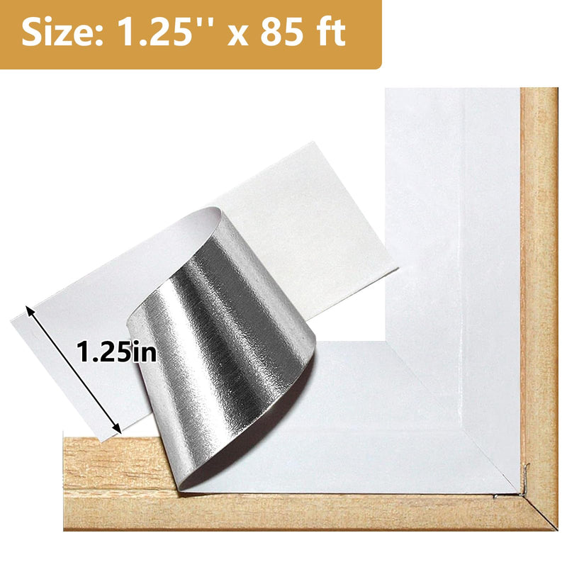 Lineco, Archival Self-Adhesive Frame Sealing Tape, Acid-Free, Non-yellowing Tape for Sealing Frame Backing, DIY, Gray, 1.25 Inch x 85 Feet, Pack of 1 1.25 in x 85 ft Multicolor