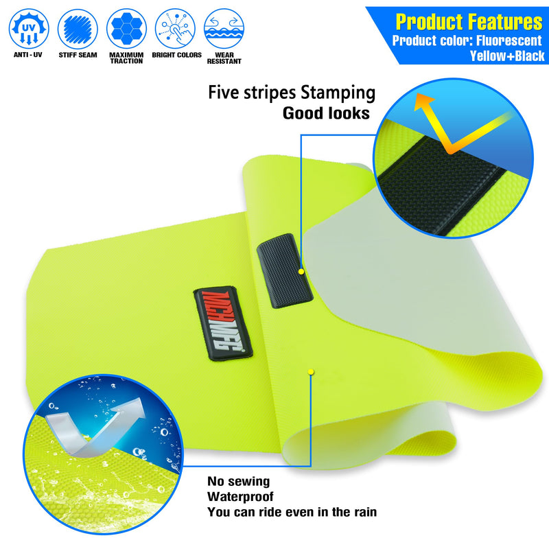 [Australia - AusPower] - Ribbed Seat Cover for SX DRZ XCF RMZ KXF YZF 125 250 300 450 Motorcycle Dirt Bike (Fluorescent-Yellow) Yellow 