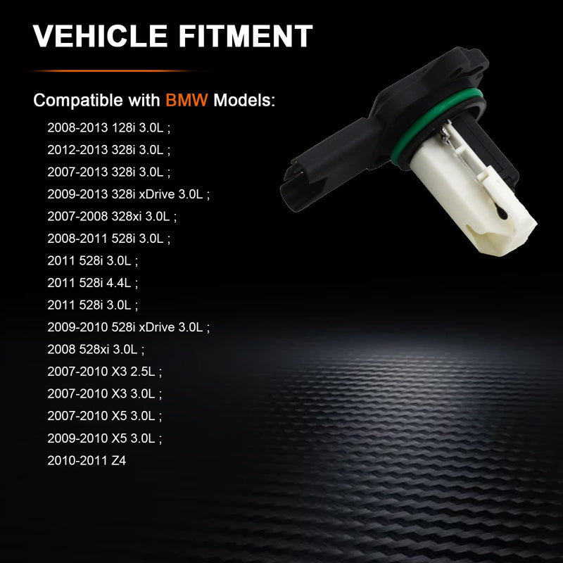 [Australia - AusPower] - Mass Air Flow Sensor Compatible with BMW 128i 08-12; 328i 07-13; 328i xDrive 09-13; 328i 07-08; 528i 07-08; 528i xDrive 09-10; 528xi 2008; X3 07-10 Replace# 13627551638, 5WK97508Z 
