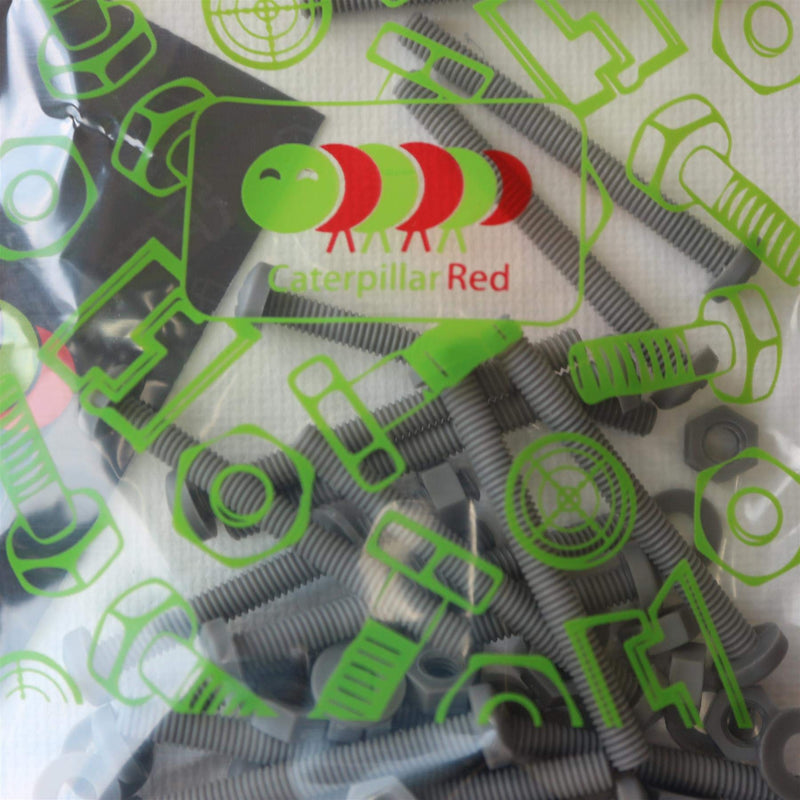 [Australia - AusPower] - 20 x Grey Pan Head Screws Polypropylene (PP) Plastic Nuts and Bolts, Washers, M4 x 40mm, Anti-Corrosion, Chemical Resistant, Gray, (5/32 x 1 37/64 in) 