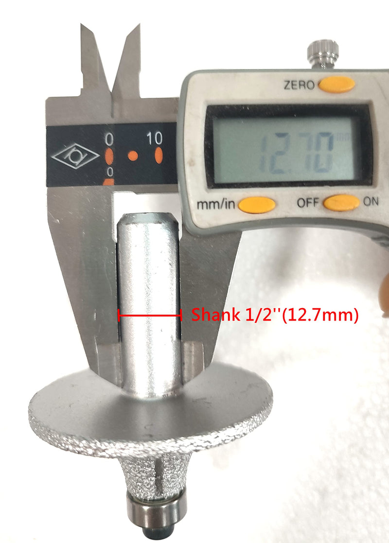 ILOVETOOL Radius 18mm Diamond Profile Wheel BRAZED Router Bit Bullnose Head Radius 18mm