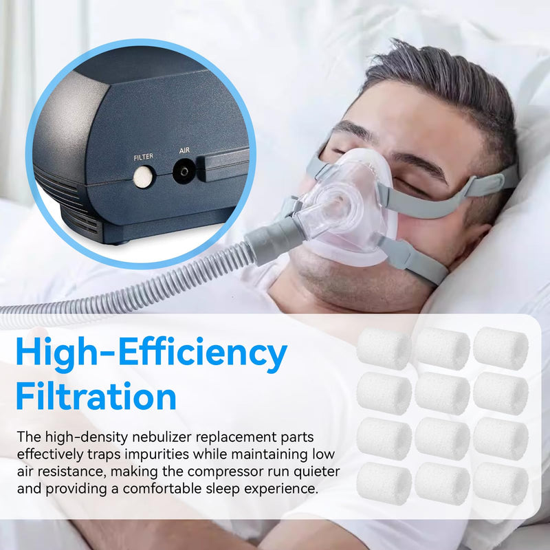 [Australia - AusPower] - 12 Pack CPAP Nebulizer Filter Replacement for PARI Vios, Ultra II, Trek, and Trek S Nebulizer Filters, Replacement Air Filters Compatible with PARI Compressor 