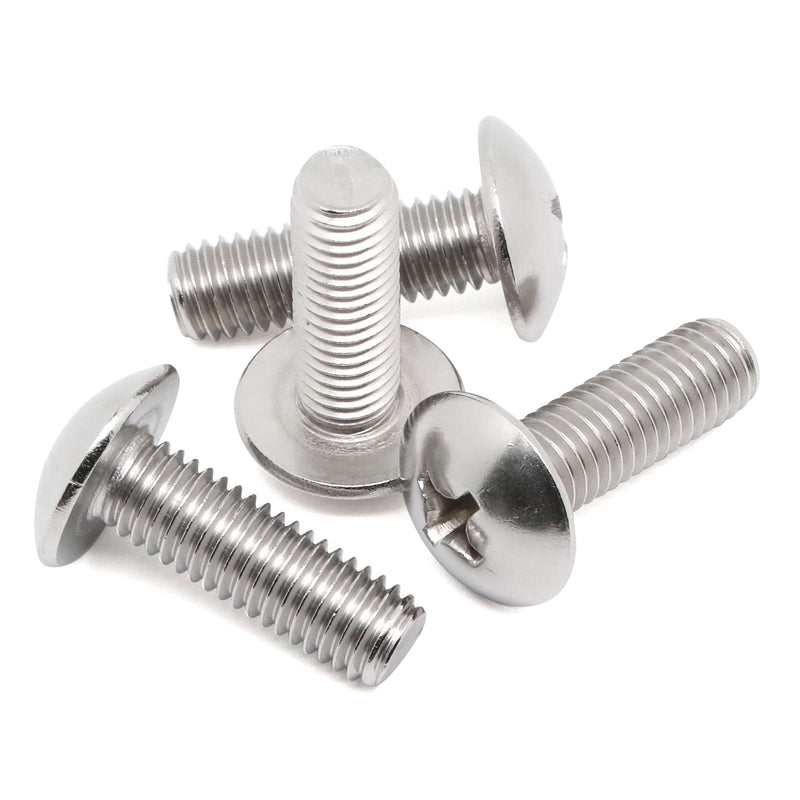 [Australia - AusPower] - #8-32 x 1/4" Truss Head Machine Screws, 304 Stainless Steel 18-8, Bright Finish, Full Thread, 100 PCS #8-32 X 1/4" 